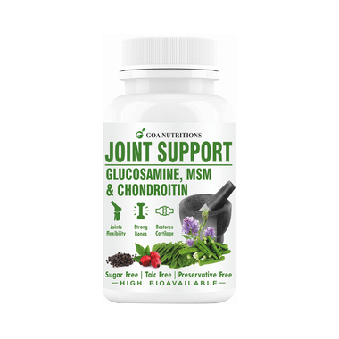 Goa Nutritions Joint Support Glucosamine, MSM & Chondroitin Tablet Sugar Free
