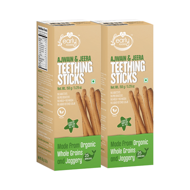 Early Foods Ajwain & Jeera Teething Sticks (25 Each)