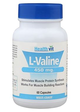 HealthVit L- Valine 450mg Capsules For Muscle Building Reaction