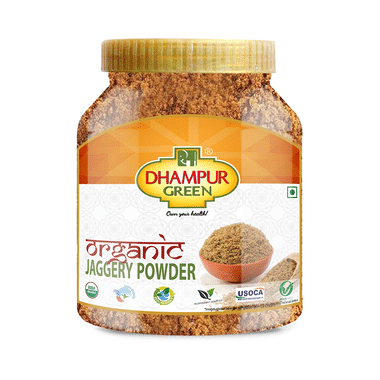 Dhampur Green Certified Organic Jaggery Natural Sweetener | Non-GMO & Gluten Free | Powder