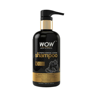 WOW Skin Science Activated Charcoal & Keratin Shampoo