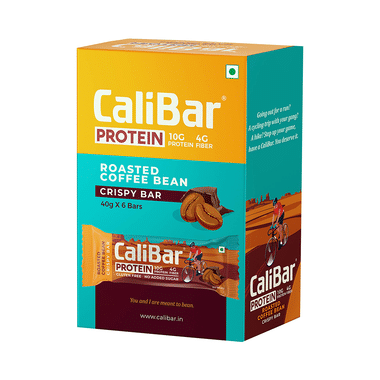 CaliBar Protein Crispy Bar (40gm Each) Roasted Coffee Bean