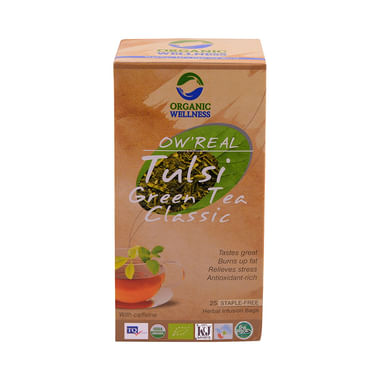 Organic Wellness OW'REAL Tulsi Green Tea Classic Infusion Bags