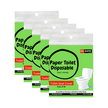 Be Safe Forever Disposable Paper Toilet Seat Cover (10 Each) Green