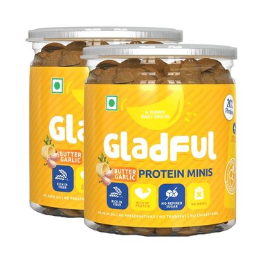 Gladful Protein Minis Cookie (150gm Each) Butter Garlic