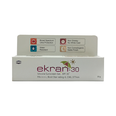 Ekran - 30 Silicone Sunscreen SPF 30+ PA++++ | Water Resistant Gel