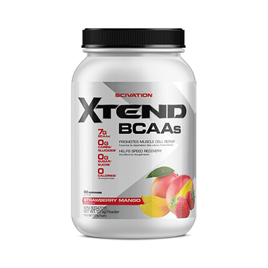 Scivation Xtend BCAA Powder With Electrolytes| For Muscle Growth & Recovery | Flavour Strawberry Mango