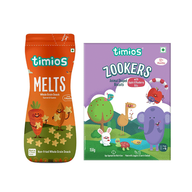 Timios Combo Pack Of MELTS Carrot  Cumin And Zookers Apple Blueberry