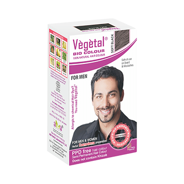 Vegetal Hair Colour For Men Soft Black