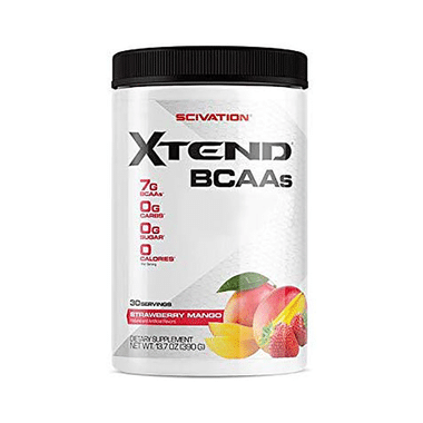 Scivation Xtend BCAA Powder With Electrolytes| For Muscle Growth & Recovery | Flavour Strawberry Mango