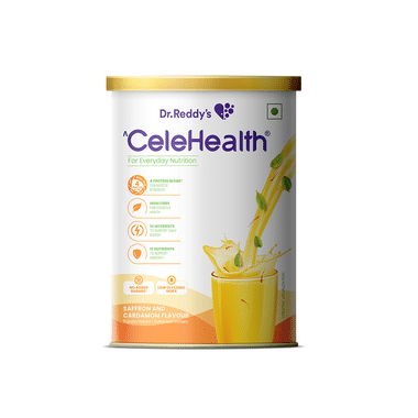 Dr. Reddy's CeleHealth Nutritional Drink Low Glycemic Index, No Added Sugars Saffron and Cardamom