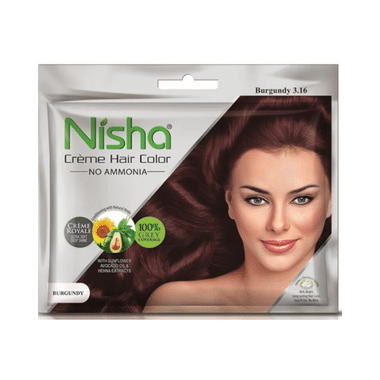 Nisha Creme Hair Color Burgundy