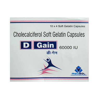 D Gain 60000 IU Capsule | With Vitamin D3 | Nutrition Care Capsule