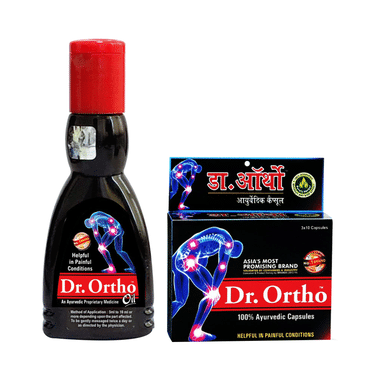 Dr Ortho Combo Pack Of Pain Relief Oil 60ml & Capsule 30