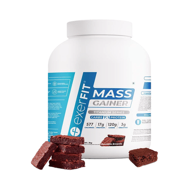 Exerfit Mass Gainer Titanium Series Powder Chocolate Brownie