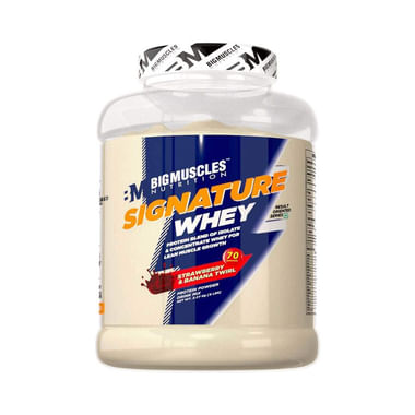 Big  Muscles Nutrition Signature Whey Protein Strawberry & Banana Twirl