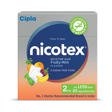 Nicotex Sugar Free Fruity Mint Chewing Gums