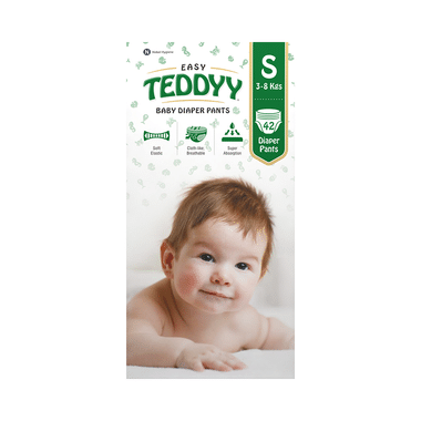 Teddyy Easy Baby Diaper Pants With Soft Elastic | Size Small