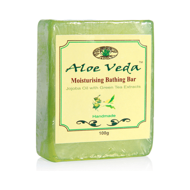 Aloe Veda Moisturising Bathing Bar Jojoba Oil With Green Tea Extracts