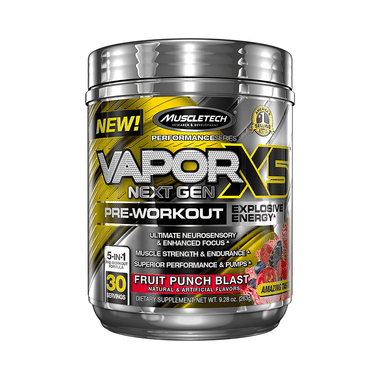 Muscletech Performance Series Vapor X5 Next Gen Pre-Workout Powder Fruit Punch