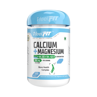 IFeelFIT Calcium+ Magnesium | With Vitamin D3 & K2-7 Bone Health | Capsule
