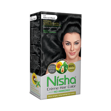 Nisha Creme Hair Color Natural Black