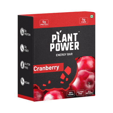 Plant Power Cranberry Energy Bar (40gm Each)