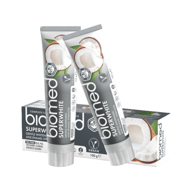 Biomed Complete Care Natural Toothpaste (100gm Each) Superwhite Buy 1 Get 1 Free