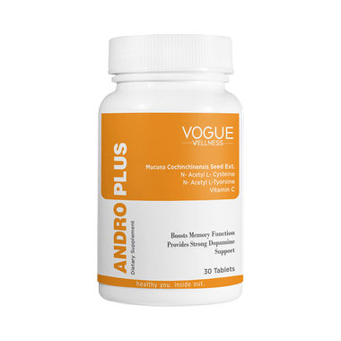 Vogue Wellness VOGUE Wellness Andro Plus Tablet Mucuna Dopamine Help Boost Brain Health Focus And Memory Booster (30 Each)