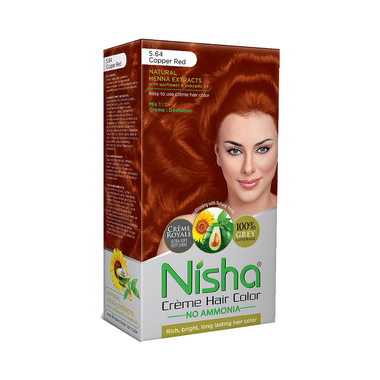 Nisha Creme Hair Color Copper Red