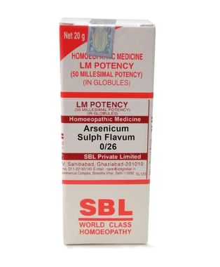 SBL Arsenicum Sulph Flavum 0/26 LM