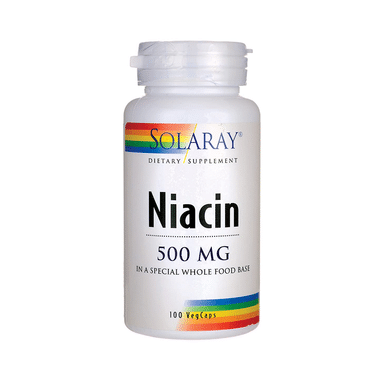 Solaray Niacin 500mg Vegcap |  For Energy & Circulatory Support