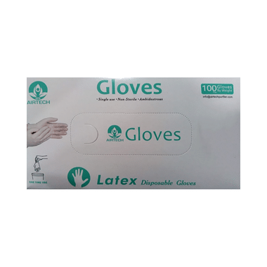 RPM Airtech Latex Powder Free Disposable Gloves Medium