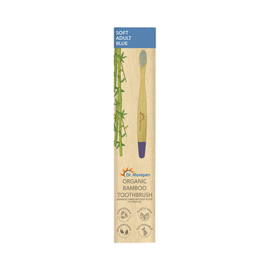 Dr. Morepen Organic Bamboo Toothbrush Adult Soft Blue