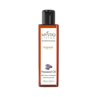 Mystiq Living Flaxseed Oil for Healthy Hair, Skin & Body | Cold Pressed Oil