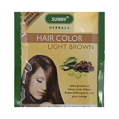Sunny Herbals Hair Color 12 Sachets Light Brown