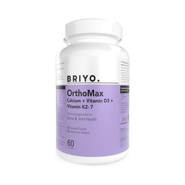 Briyo Orthomax Soft Gels | Bone & Immunity Support | Calcium, Vitamin D3 & K2-M7 Soft Gelatin Capsule