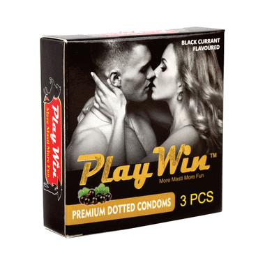 Play Win Premium Dotted Condom Blackcurrant