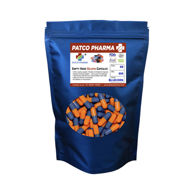 Patco Pharma Empty Hard Gelatin Capsule Size 00 Blue And Orange