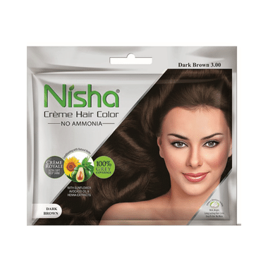 Nisha Creme Hair Color Dark Brown