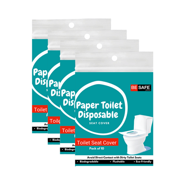 Be Safe Forever Disposable Paper Toilet Seat Cover (10 Each) Blue