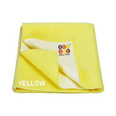 Bey Bee Waterproof Baby Bed Protector Dry Sheet For New Born Babies (70cm X 50cm) Small Yellow