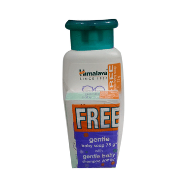 Himalaya Gentle Baby Shampoo | Softens, Nourishes & Improves Hair Lustre with Gentle Baby Soap 75gm Free