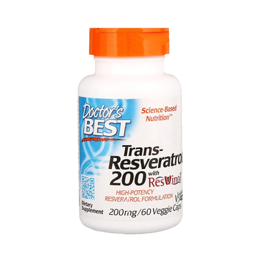 Doctor's Best Trans-Resveratrol With Resvinol 200mg Veggie Capsule