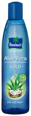 Parachute Advansed Aloe Vera Enriched Coconut Hair Oil Gold with 5X Aloe Vera