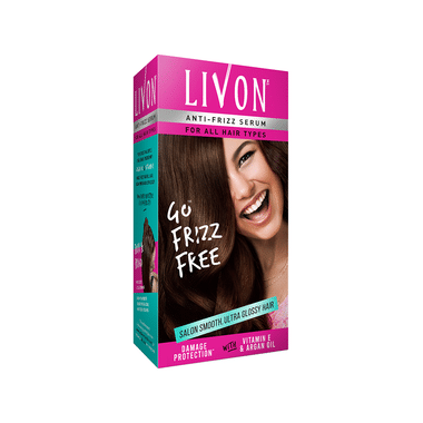 Livon Anti-Frizz Serum with Vitamin E & Argan Oil | for All Hair Types