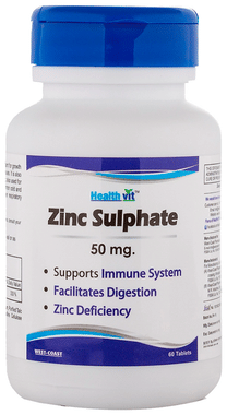 HealthVit Zinc Sulphate 50mg Tablet HealthVit Zinc Sulphate 50mg Tablet