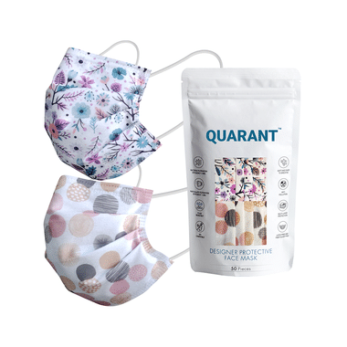 Quarant 4 Ply Designer Protective Face Mask Mask Spring Multicolor