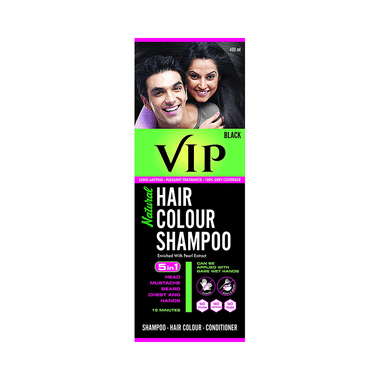 VIP Black Natural Hair Colour Shampoo | For Grey Coverage