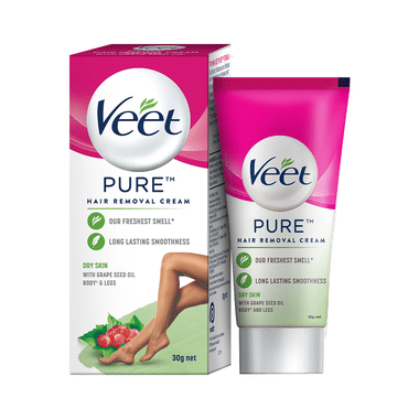 Veet Pure Hair Removal Cream for Women with No Ammonia Smell Dry Skin